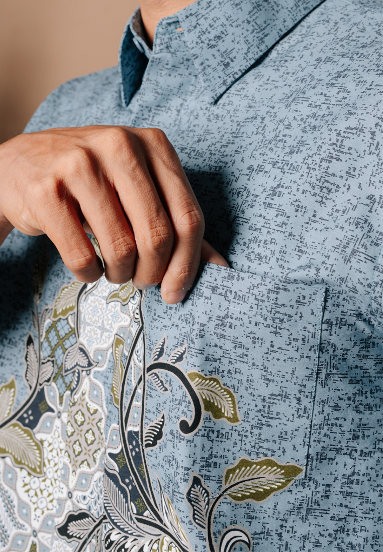 Hadinata Batik Premium Pria Kemeja Pendek Superfine Bhalendra Bh-3